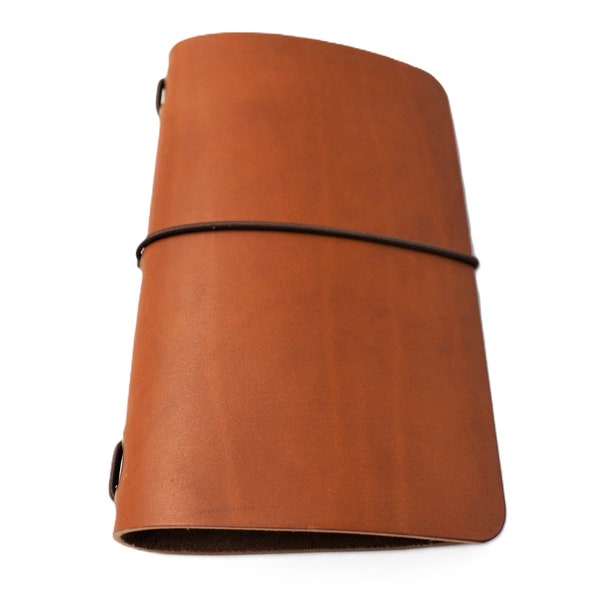 Italian Leather Field Notes Cover or Moleskin Cahier in a Cognac Tan  - FREE personalisation