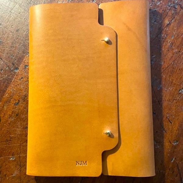 Handmade Italian Leather Wallet Folder for Barristers Collarette in tan or dark brown