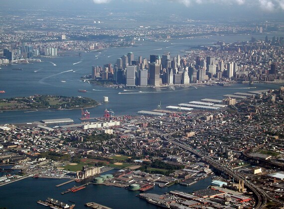 New York City Air View Of Lower Manhattan Etsy