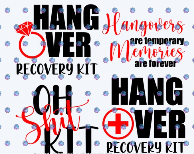 PRINTABLE Hangover Kit Tags - Etsy