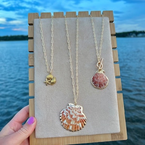 14K Gold Plated Sea Shell Necklaces