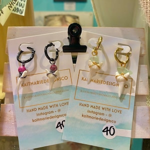Mini Hypoallergenic Shark Tooth Earrings