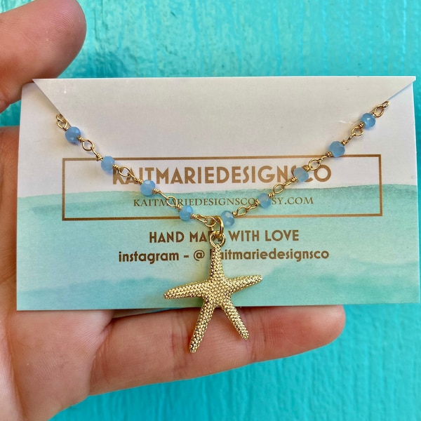 Gold Starfish Necklace