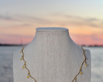 18K Gold Plated Daisy Necklace