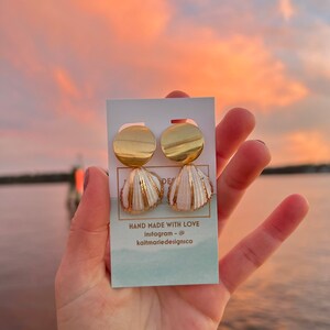 18K Gold Plated Sea Shell Earrings