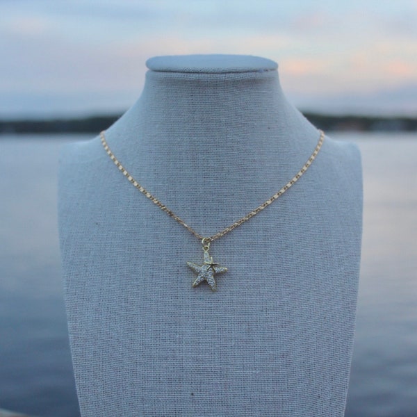 18K Gold Plated Starfish Necklace