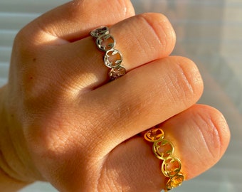 Anillos apilables de cara sonriente