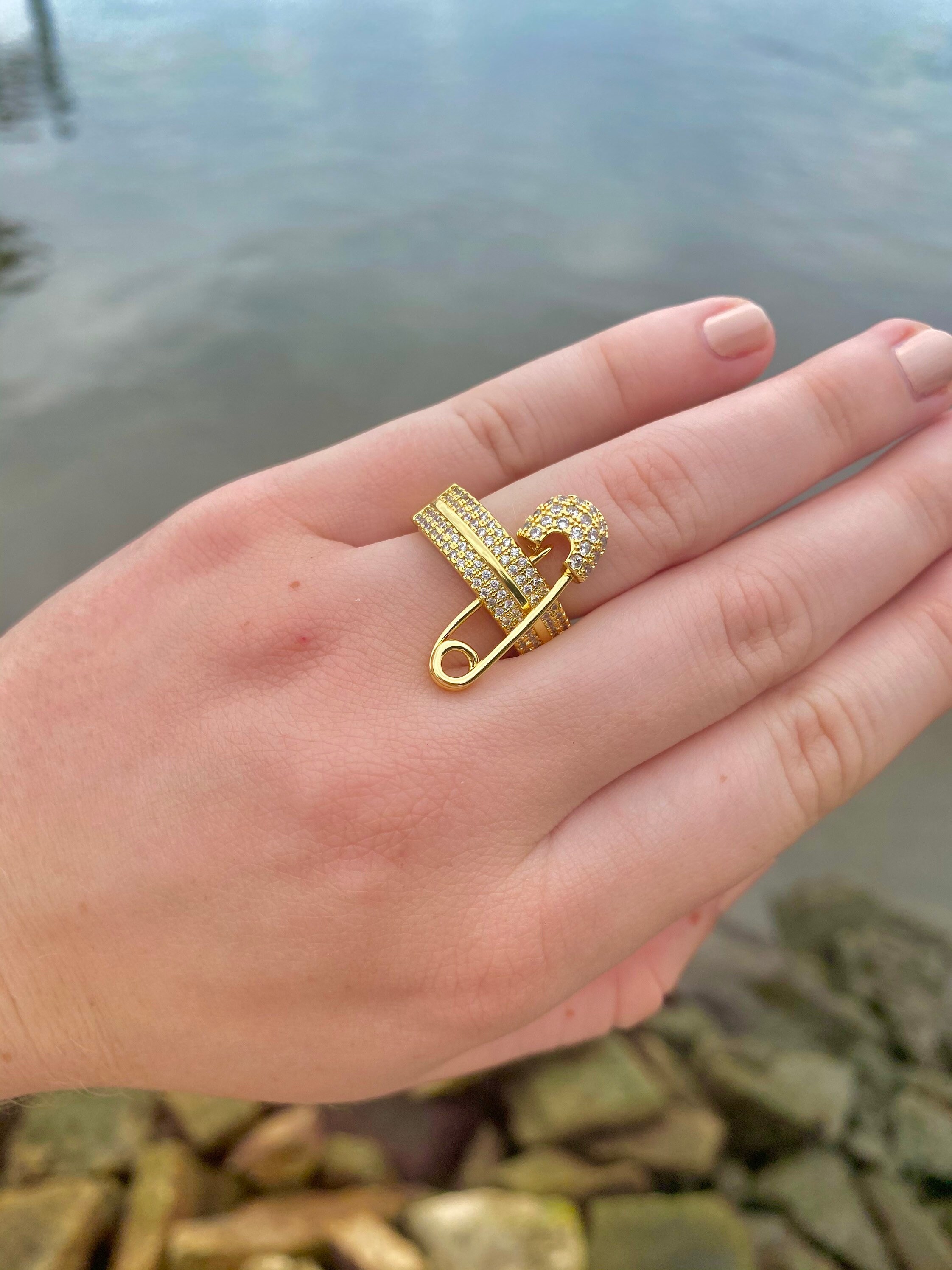 18K Gold Plated Ring Gold PaperClip Ring PaperClip Ring Etsy
