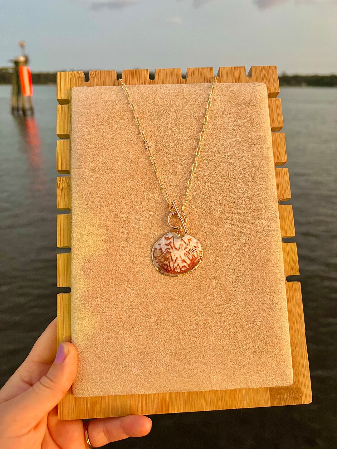 Shell Toggle 18K Gold Plated Sea Shell Toggle Necklace - Etsy