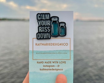 Calm your RASS down funny nurse badge pin, nursing badge pin, medicine badge pin