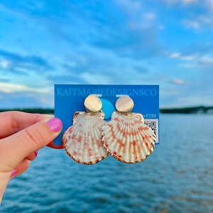 18K Gold Plated Sea Shell Earrings