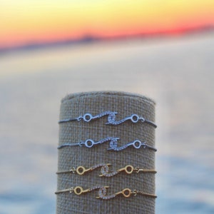 Fish Hook Tennis Bracelet / adjustable box chain bracelet