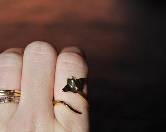 Gold Sting Ray Ring / Manta Ray Ring
