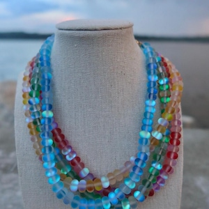 Beaded Sea Glass Necklace