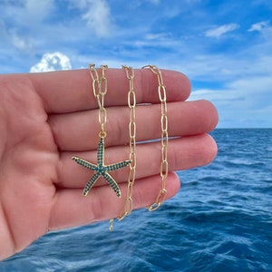 14K Gold Plated Starfish Necklace