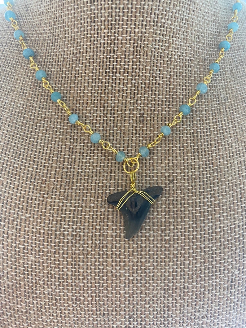 Real Shark Tooth Necklace Tiger Shark Tooth necklace shark tooth choker women\u2019s shark tooth necklace fossilized shark tooth