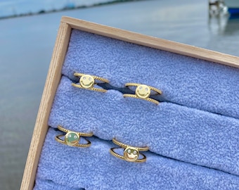 16K Gold Plated Smiley Ring