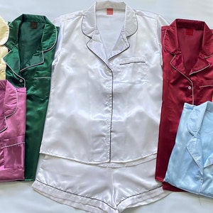 Trajes de preparación, trajes de preparación para damas de honor, pijamas personalizados, pijamas de fiesta nupcial, conjuntos de pijamas, idea de regalo de fiesta nupcial