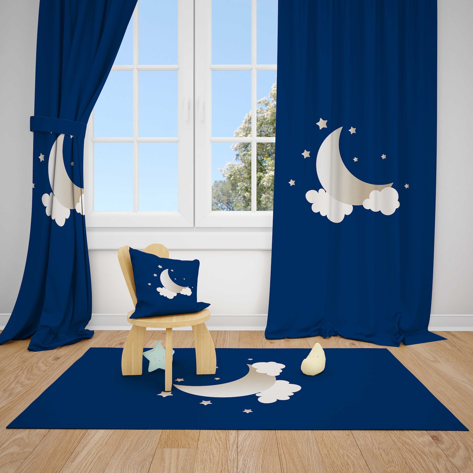 Moon Baby Room Curtains Kids Curtain Nursery Curtains Children Etsy