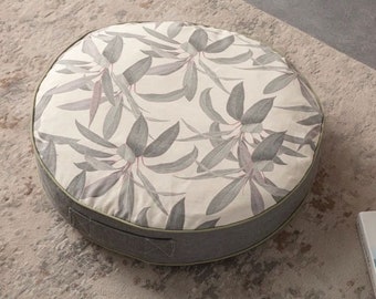 Floral Round Floor Cushion, floor pillow, floor sofa, bench cushion,floor couch,cushion,meditation cushion,window seat cushion