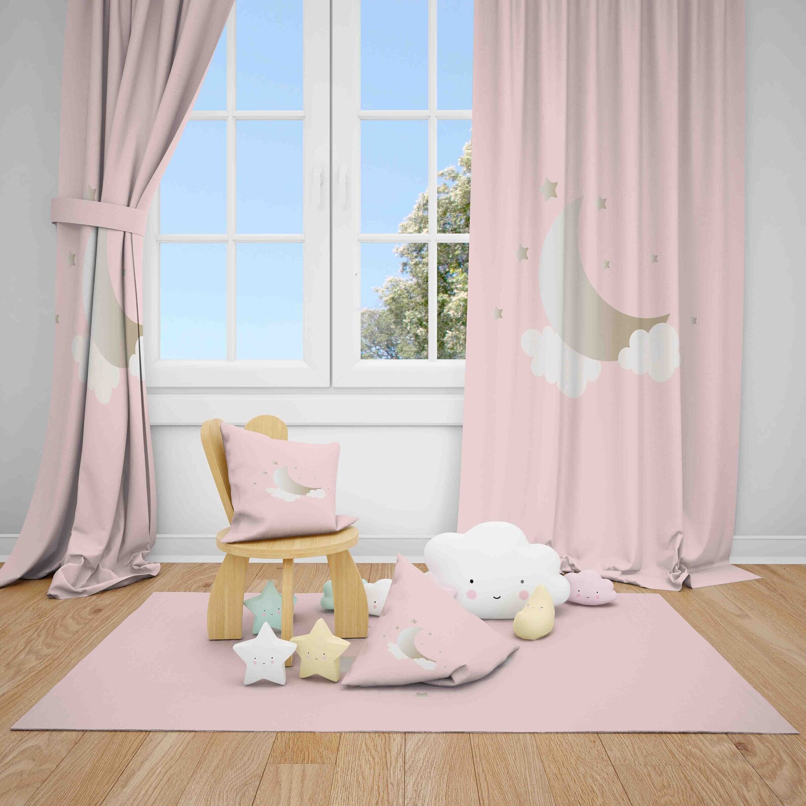 Moon Baby Room Curtains Kids Curtain Nursery Curtains Children Etsy