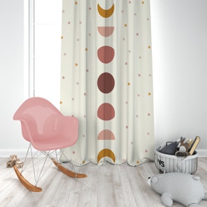 Bohemian Moon Baby Room Curtains Kids Curtain Nursery Curtains Children Curtains Window Curtains Pillow Cover Gift