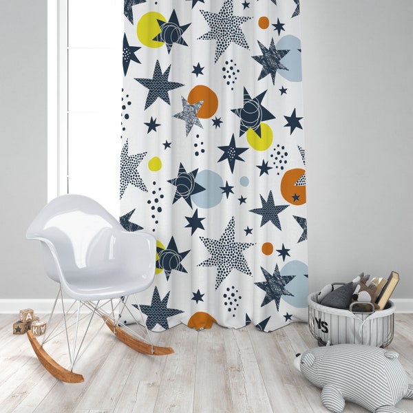 Stars Baby Room Curtains Kids Curtain Nursery Curtains Children Curtains Window Curtains Pillow Cover Gift