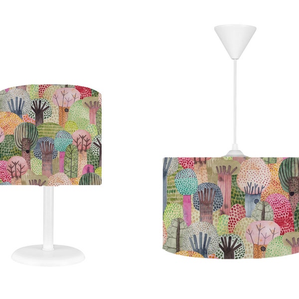 Matching Ceiling And Table Lamp Shades
