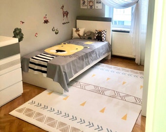 Scandinavian Ultra Soft Kids Rug , Washable Kids Rug, Nursery Rug, Non-slip Kids Rug, Rug For Kidsroom , Pillow Case Gift