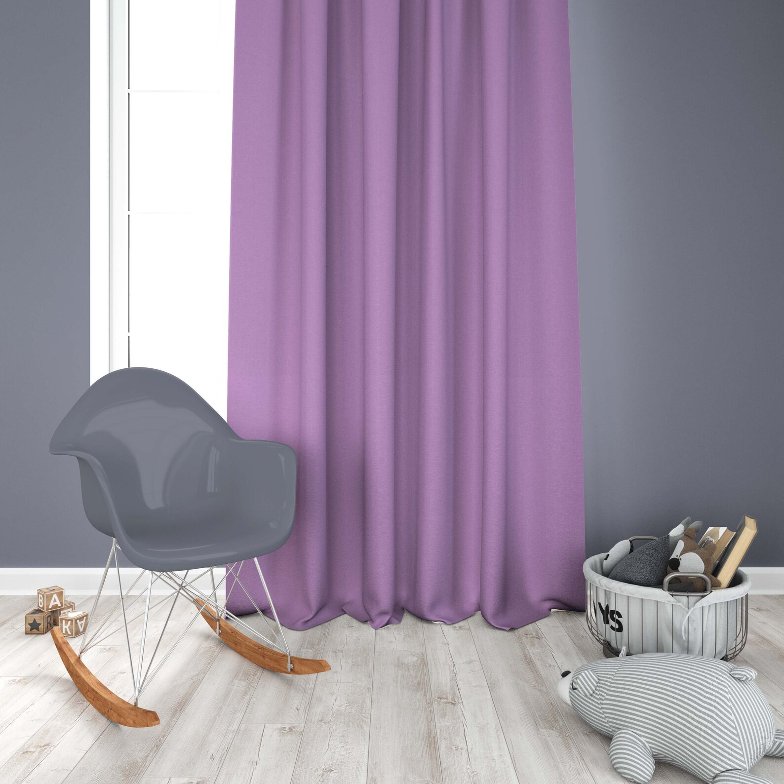 Blackout Curtain Lilac Satin Texture Polyester Etsy