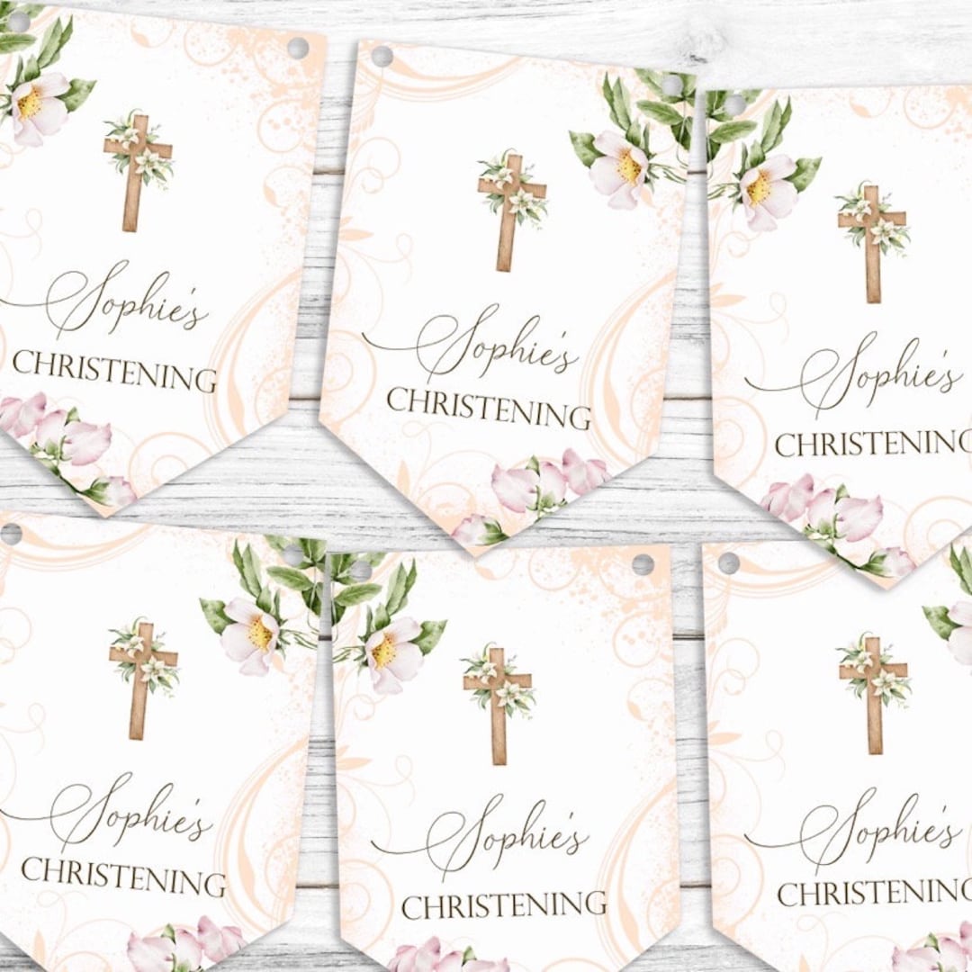 Personalised Christening/baptism Buntings Banner Etsy UK