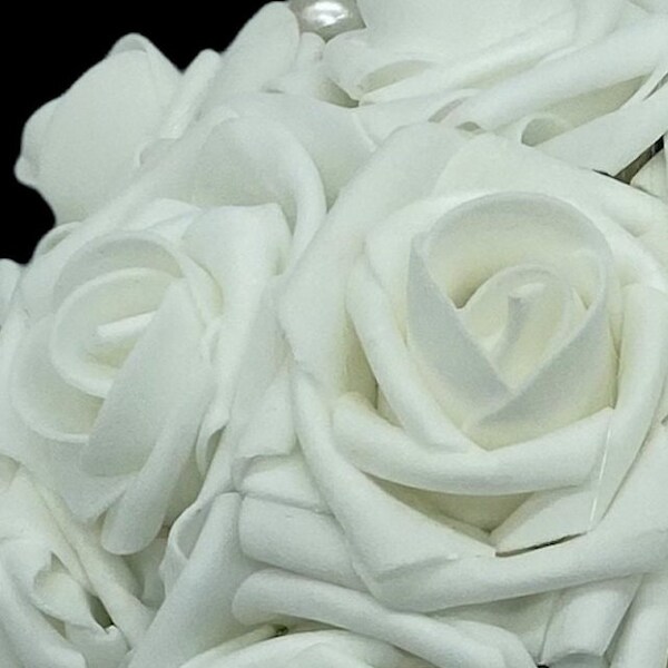 White Real Touch Roses l Foam PE Roses l Flowers Wholesale l Bouquets l Wedding Decorations l Table centerpieceBaby Headbands l many colors