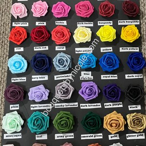 White Real Touch Roses l Foam PE Roses l Flowers Wholesale l Bouquets l Wedding Decorations l Table centerpieceBaby Headbands l many colors image 2
