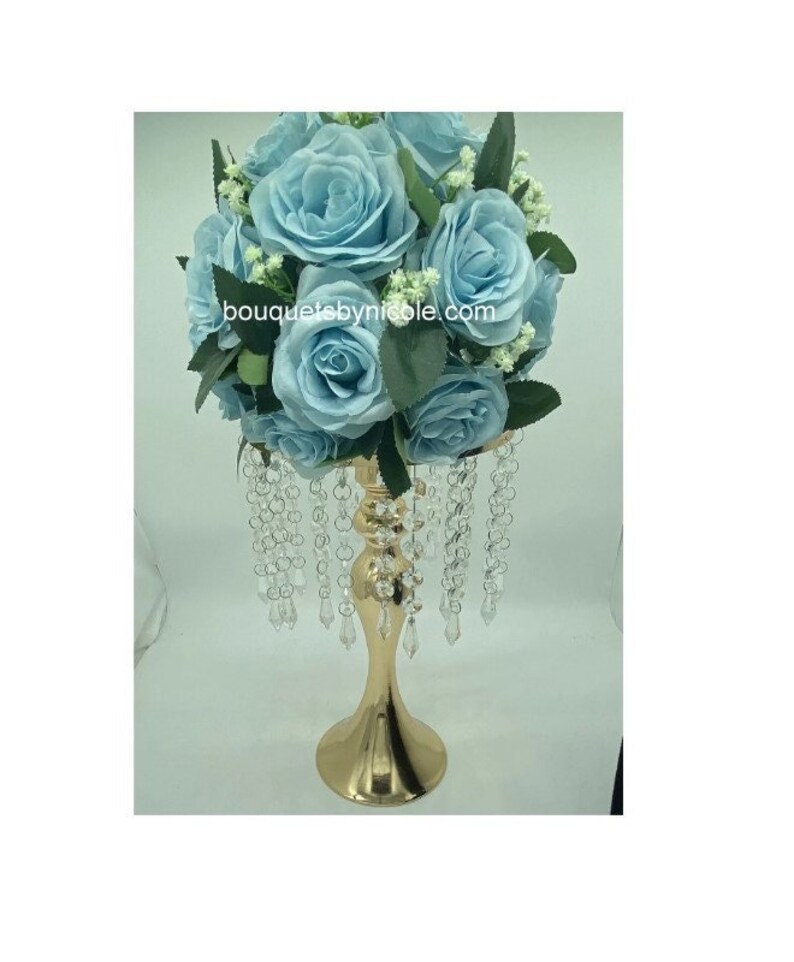 Made to Order Kissing Ball Centerpiece L Silk Roses Table Etsy