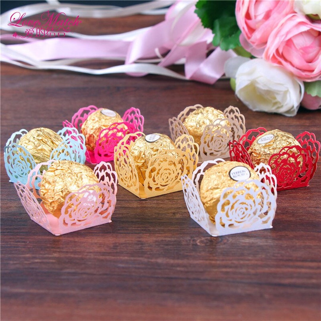 50pcs Chocolate Wrappers Flower Truffle Wrappers Baby Etsy