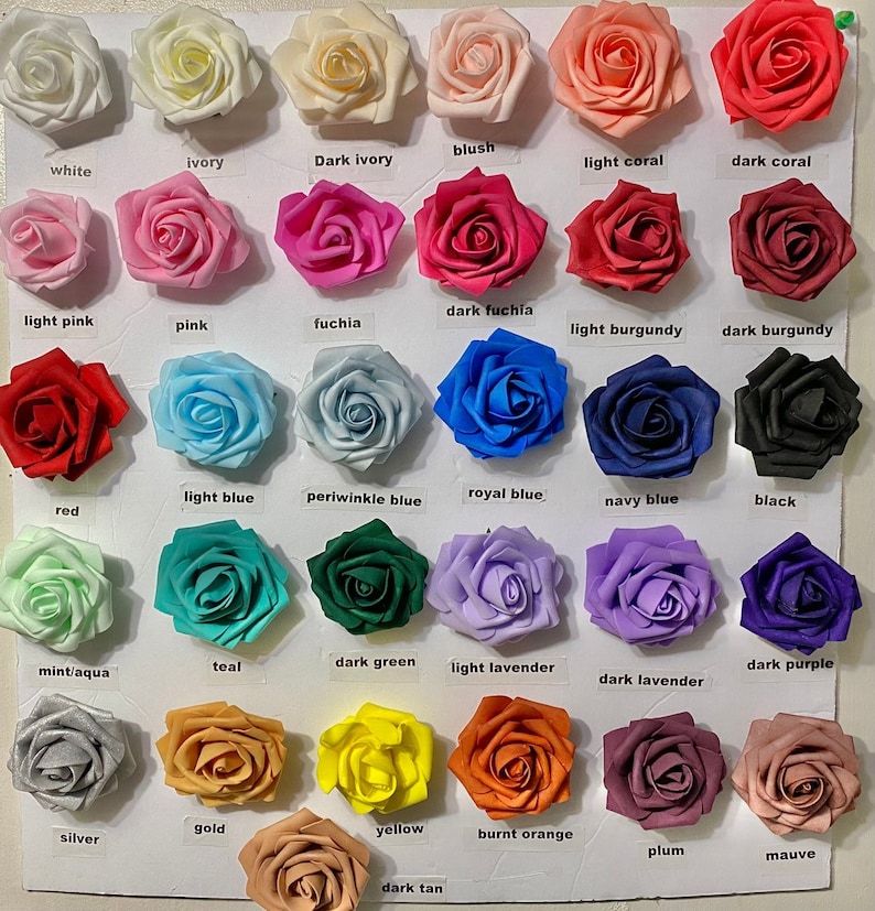 NAVY Real Touch Roses L Foam PE L Fabric Flowers Wholesale L Etsy