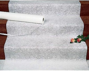 100ft. Wedding Aisle Runner with Suresta Adhesive l SALE! l Heavy duty l Tear resistant l Pull String l White