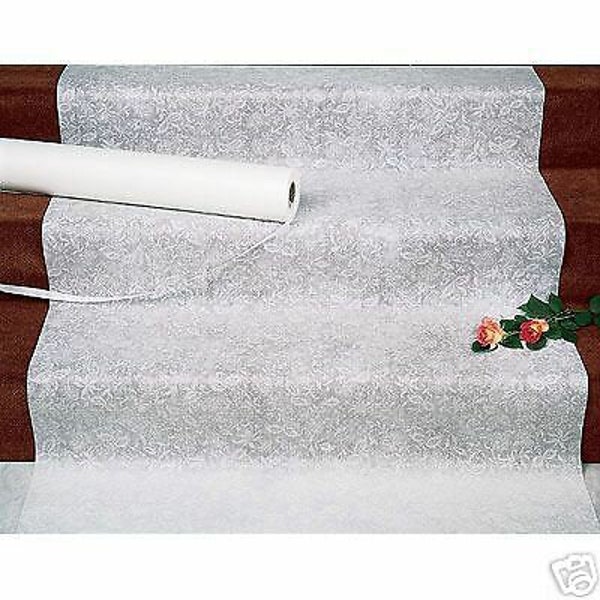 100ft. Wedding Aisle Runner with Suresta Adhesive l SALE! l Heavy duty l Tear resistant l Pull String l White