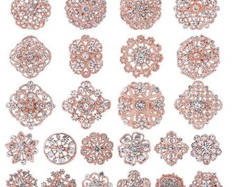 Rose gold brooches bulk Clearance