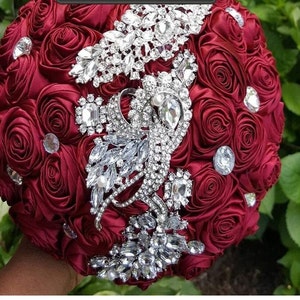 Rose Flower 14k Gold Brooches Bouquet for Women Tulip Fine Pin Elegant  Wedding Party Rhinestone Brooch Luxury Bride Jewelry Gift