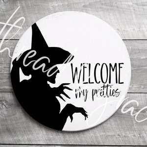 Welcome My Pretties Digital Design, Halloween Cut File, Two Wicked Witch of the West Inspired Design Files, Front Door Decor