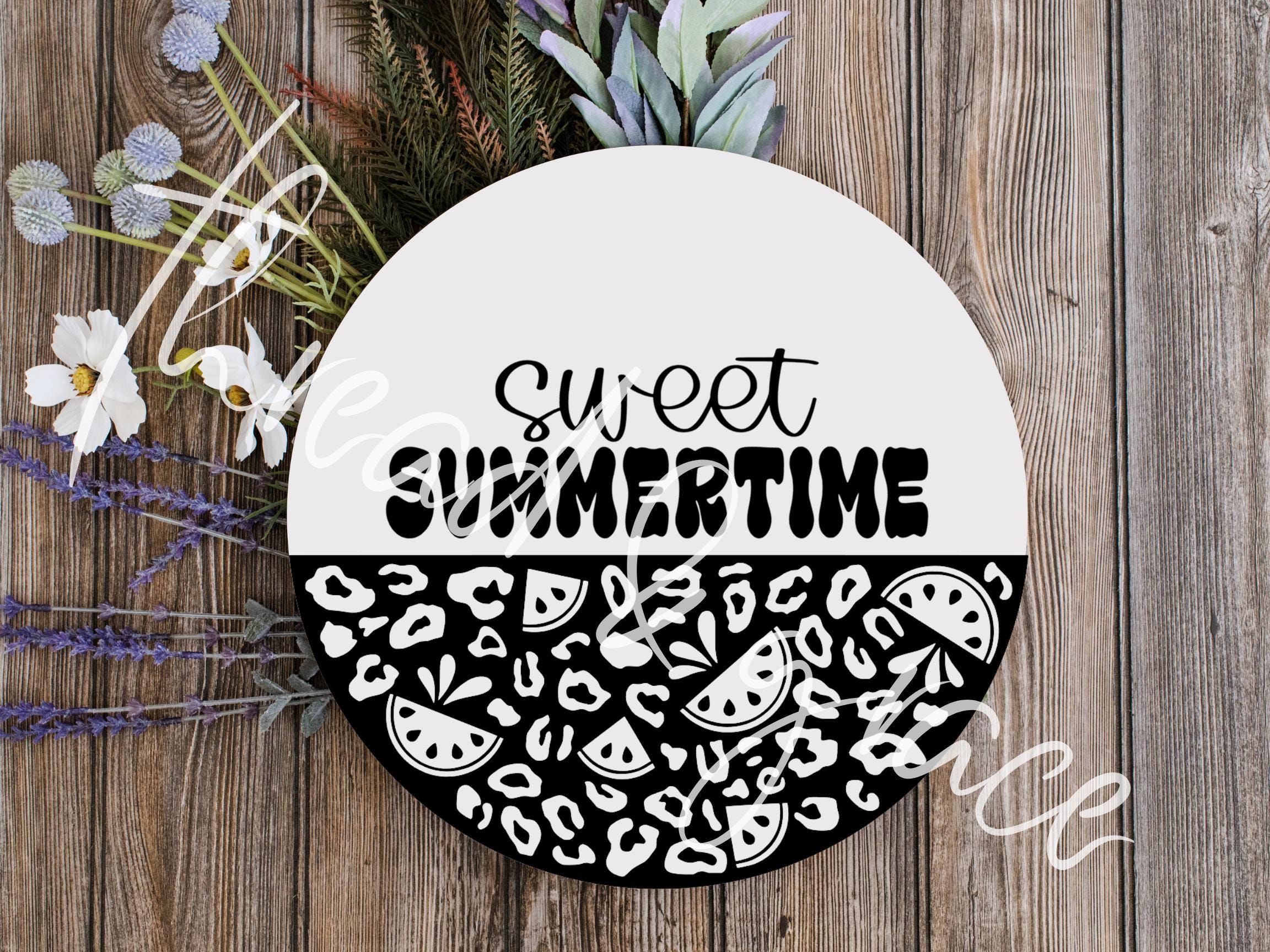Sweet Summertime Watermelon Digital Design, Summer Door Hanger Cut File ...