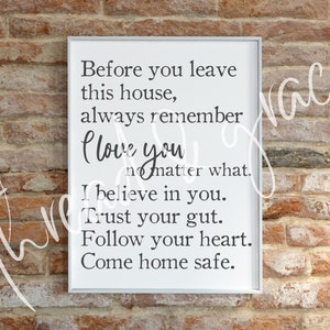 Before You Leave This House Design File, Home Sweet Home Design, Farmhouse Signs, Cricut Silhouette Cut File, SVG PNG Files for Cricut