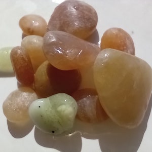 12 pcs small  natural semi-transparent sea stones  / K-129
