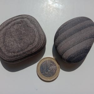 2 pcs natural sea stones / decorative beach stones / K-284