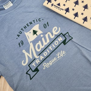 Maine Vintage 1901 Flag T-Shirt | Made In Maine Graphic Tee