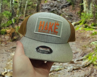 Hike Trucker Hat | Go Hiking Heather Gray Snapback Hat