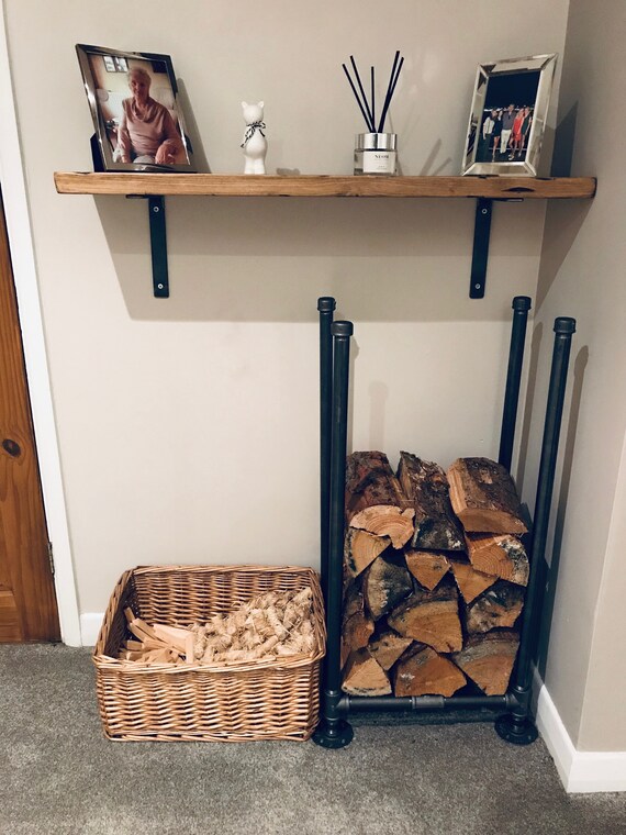 Leyburn Indoor Log Rack Brennholz Halter Log Storage Hergestellt Aus Industriellen Edelstahl Rohrleitungen