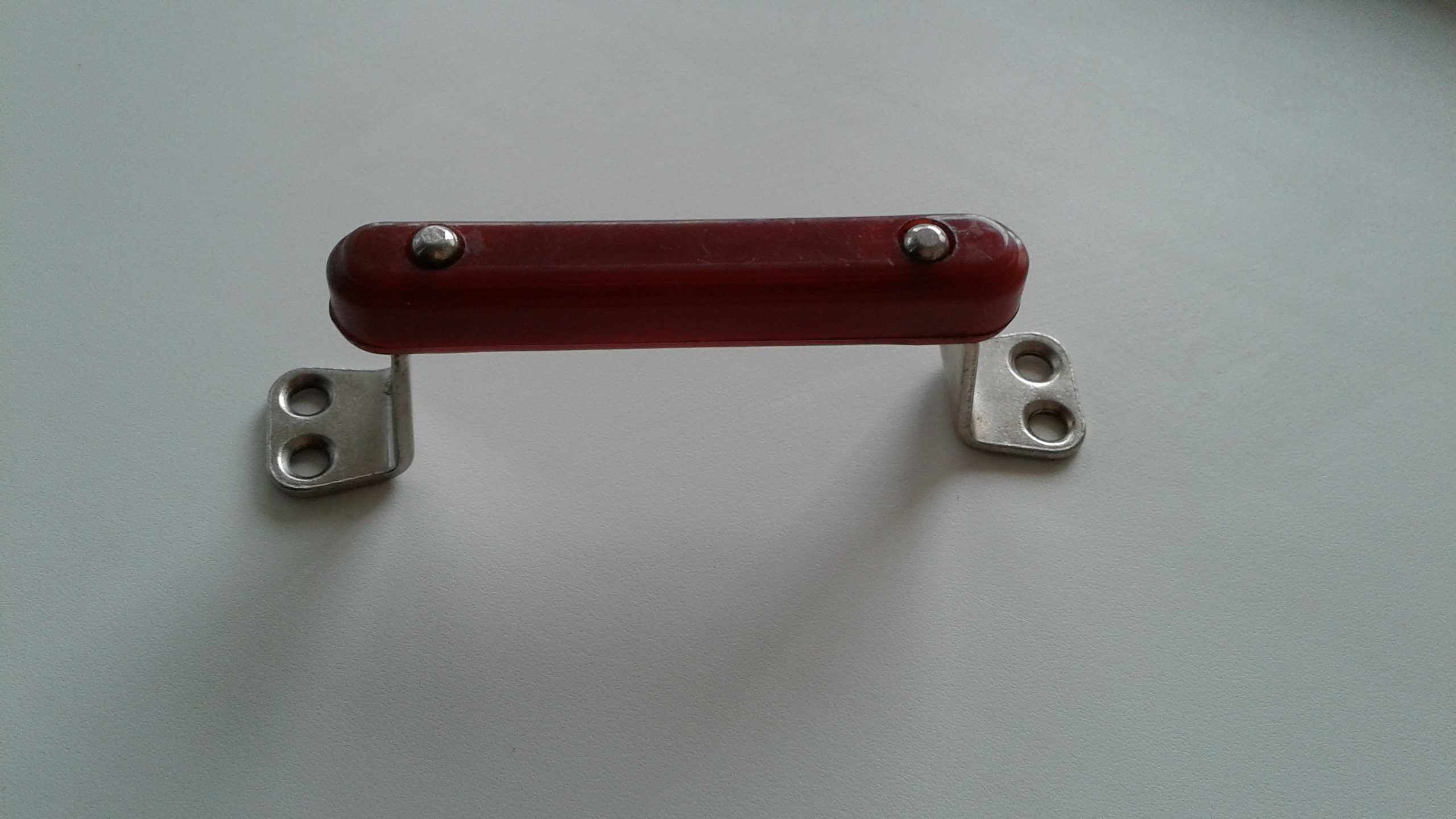 Vintage red plastic door handle Furniture handle Drawer handle Etsy