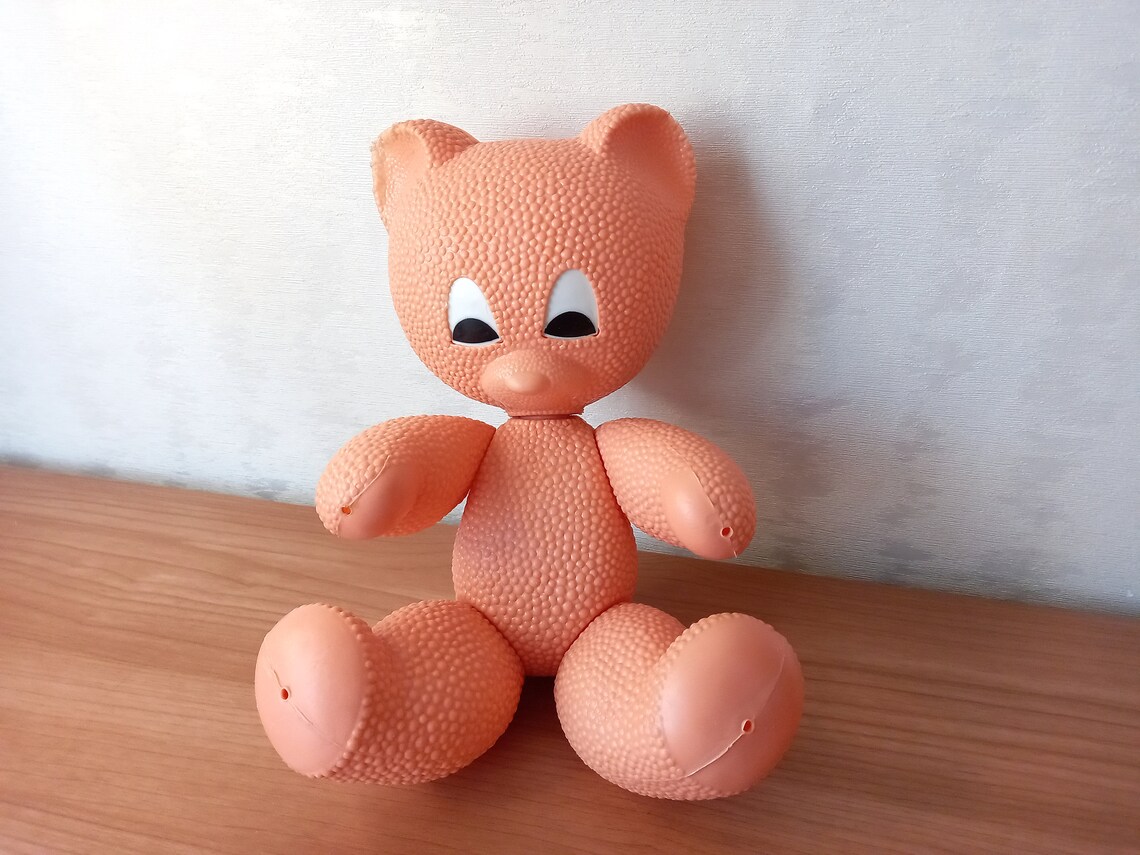 Vintage plastic bear. Soviet toy. Plastic toy. The bear is Etsy